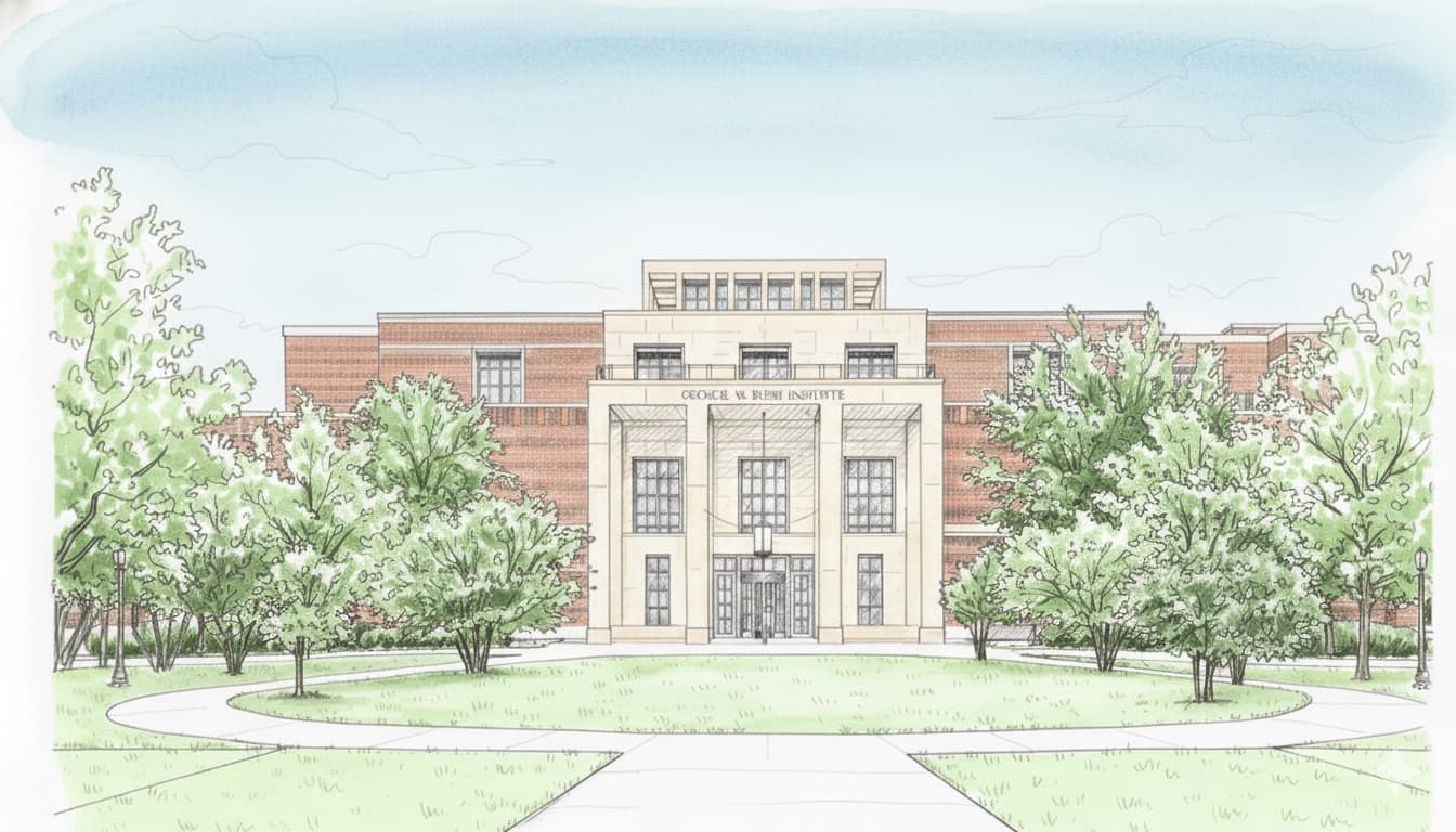 Illustration of the George W. Bush Institute at the Presidential Center