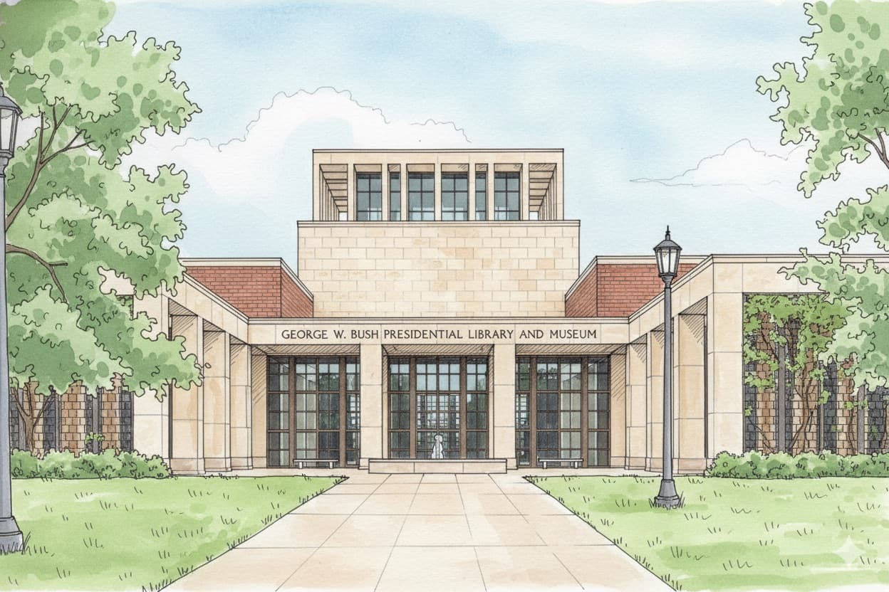 Illustration of the George W. Bush Presidential Museum