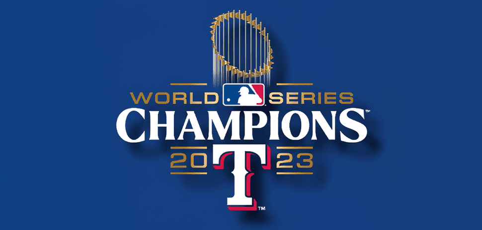 Texas Rangers Baseball World Series trophy viewing